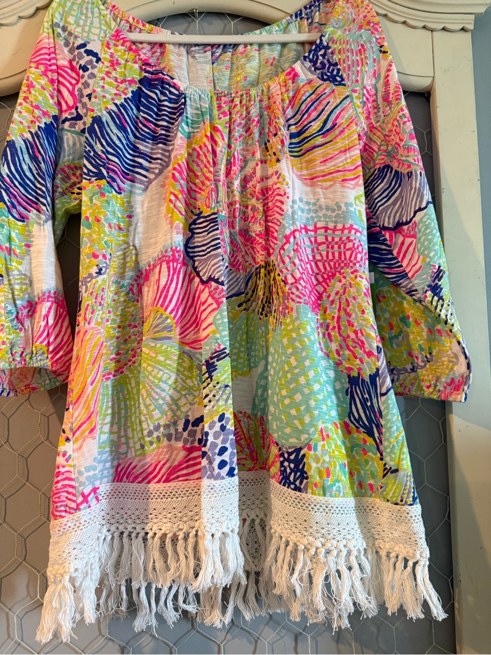 Lilly Pulitzer Multicolor Floral Dot Print Top